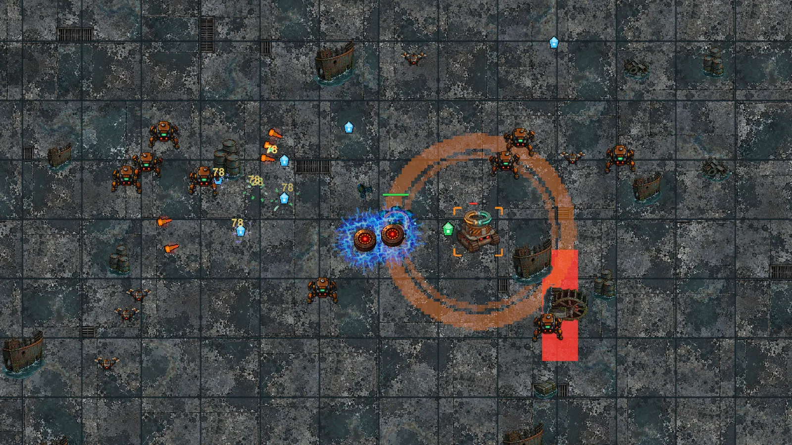 The Collector robot crossing the shallow channels of Flooded Salvage